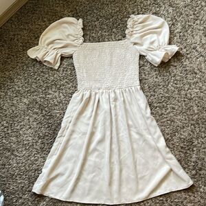 Cream coquette mini dress
